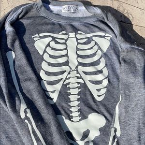 Wildfox X-ray Vision Road Trip Sweatshirt L Grey